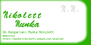 nikolett munka business card